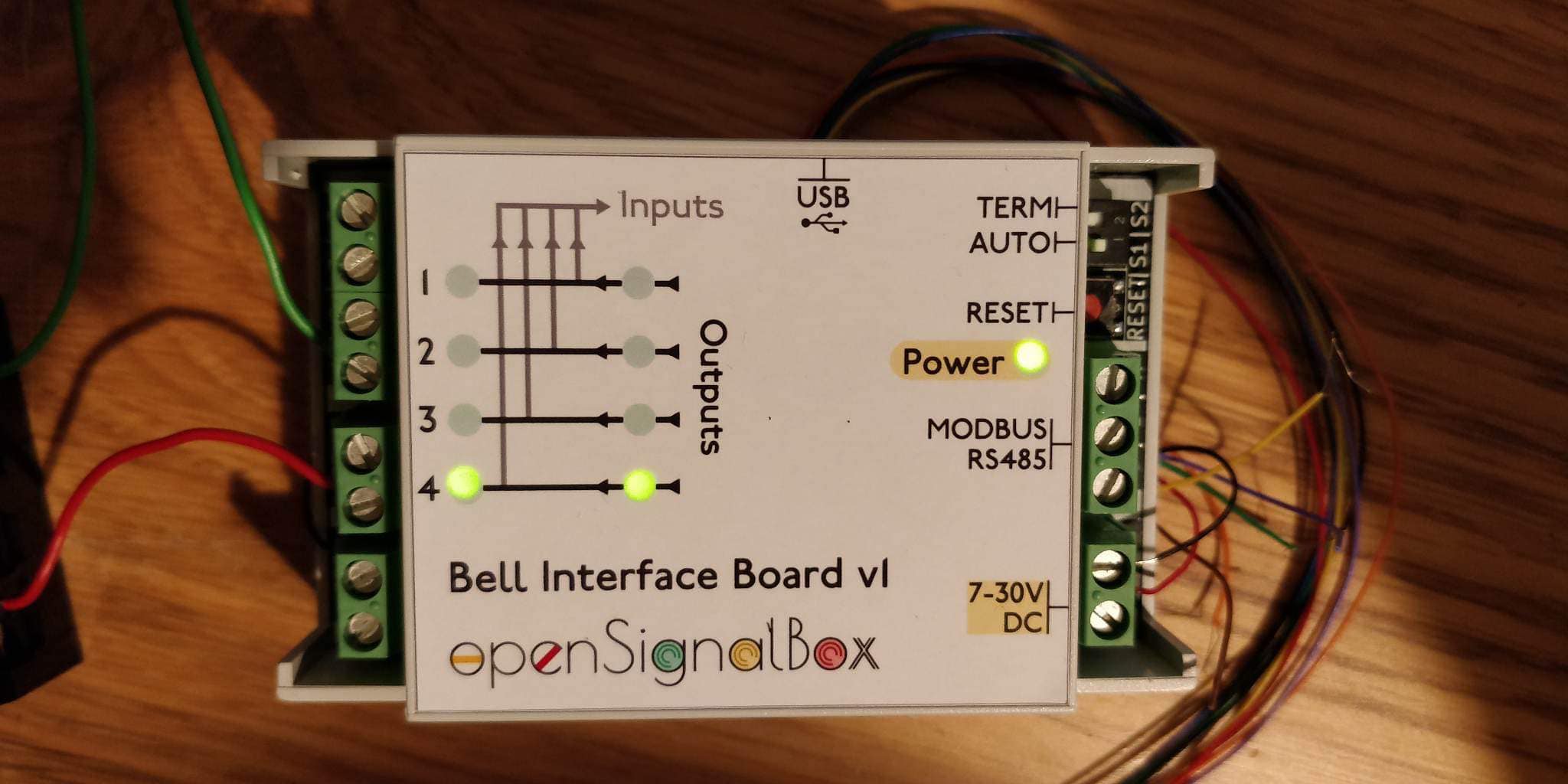 A bell interface board under test.